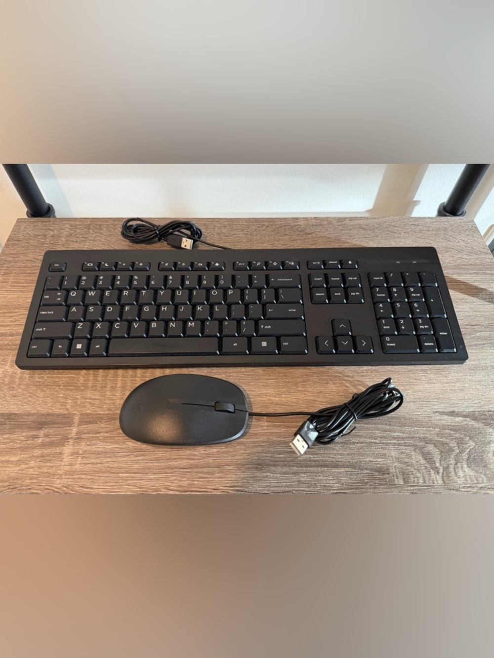 HP Black Wired USB Keyboard and Mouse Set